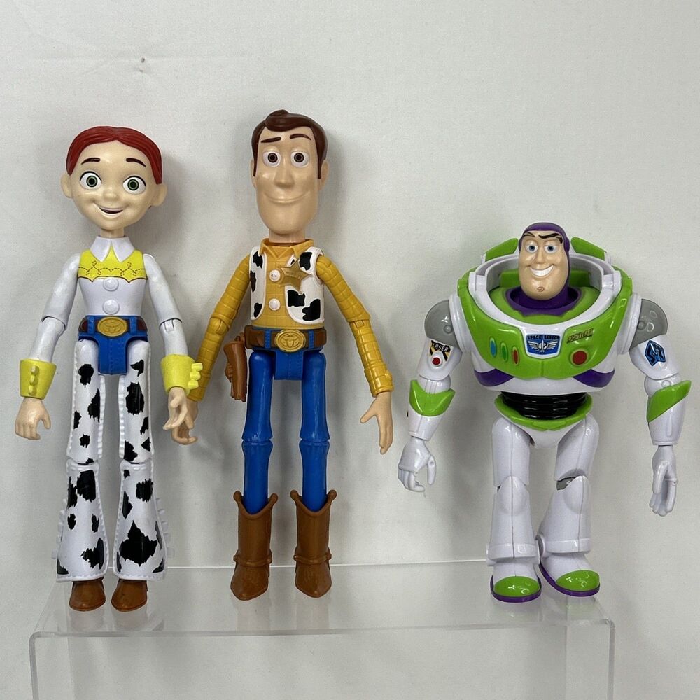 Disney Pixar Toy Story Lot Buzz Lightyear Jessie Woody Posable Figure Doll 7-9”